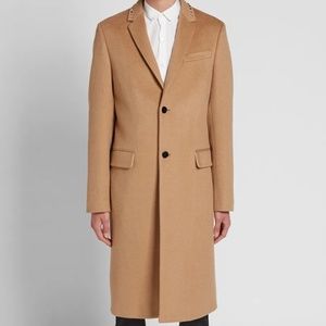 VALENTINO SINGLE BREASTED COAT WOOL AND CASHMERE STUDS SIZE 2 NEW TAGS $5890